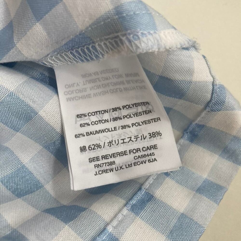 Madewell Button Back Tie Tee in Gingham - Glacier Blue - XL - Picture 6 of 6